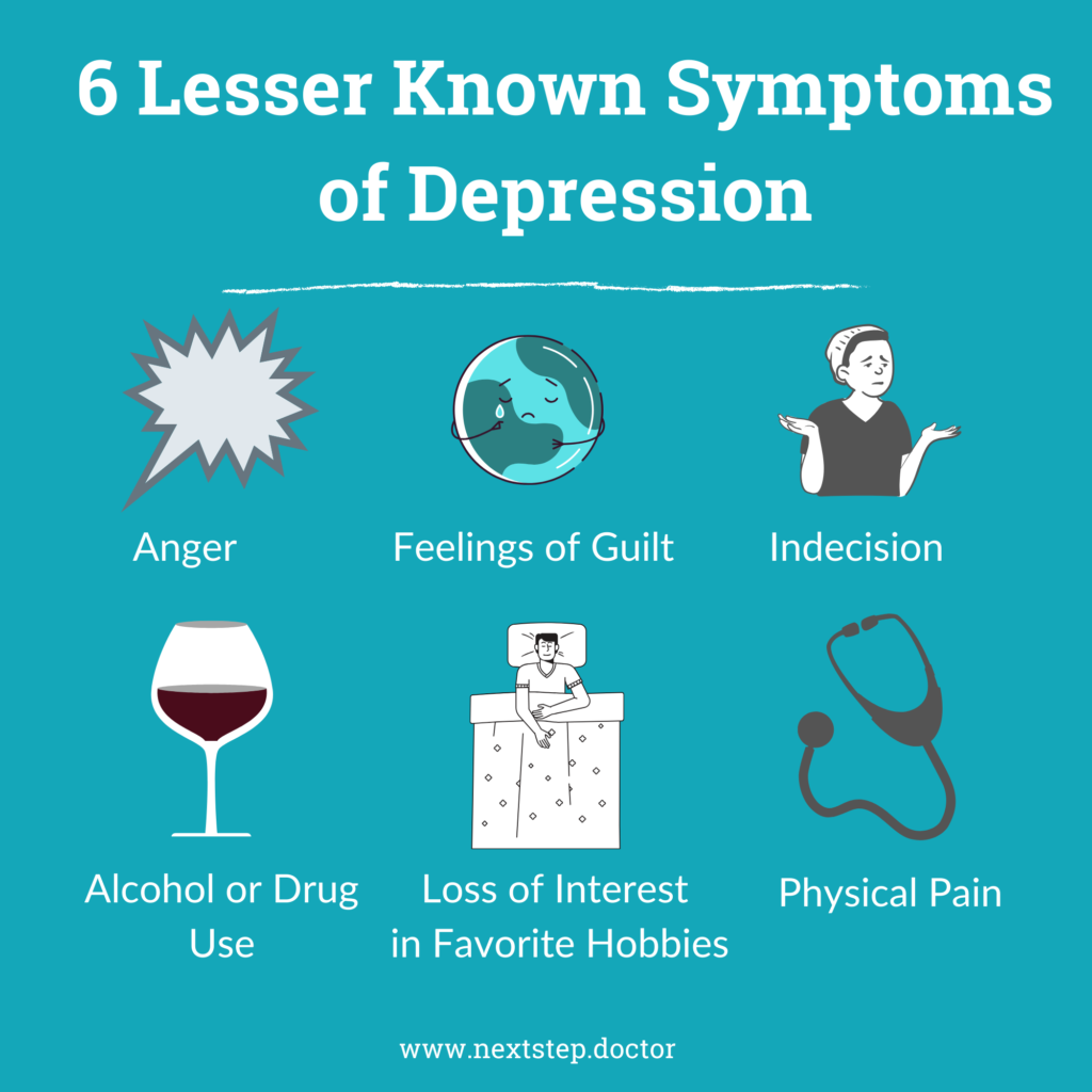Uncommonly Thought Of Depression Symptoms That Shouldn T Go Unnoticed Next Step Mental Health